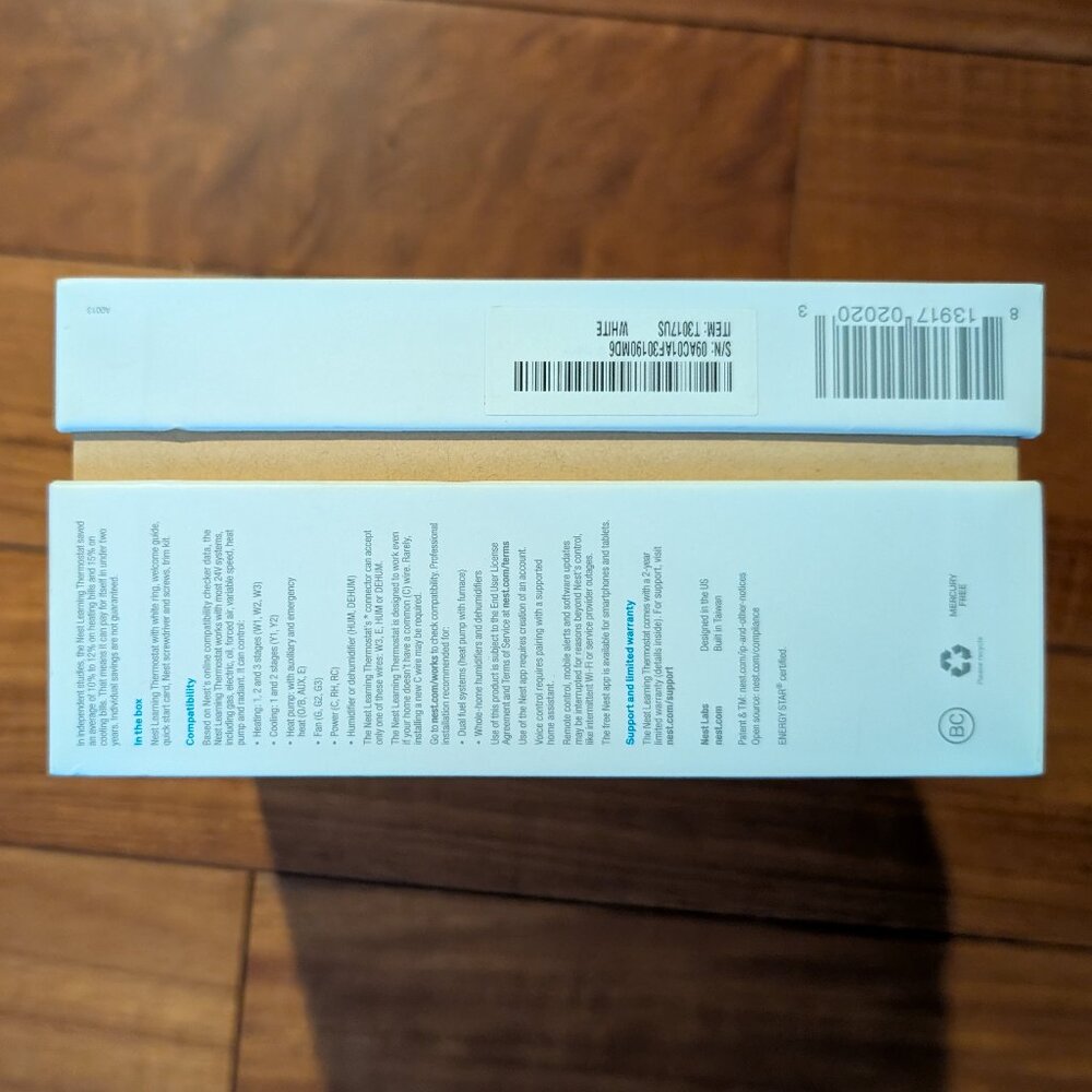 EUC Google Nest Learning Smart Thermostat with WiFi Compatibility/white 3rd Gen - Picture 3 of 4